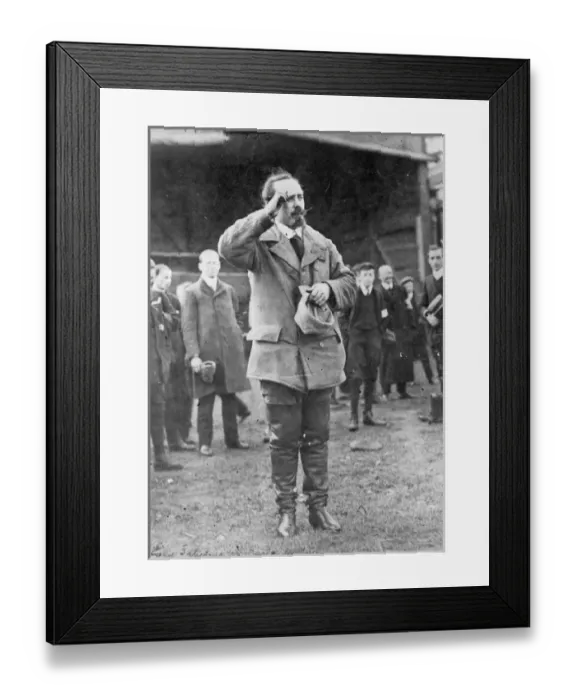 Framed Print : Samuel Franklin Cody saluting Framed Print : Samuel Franklin Cody saluting