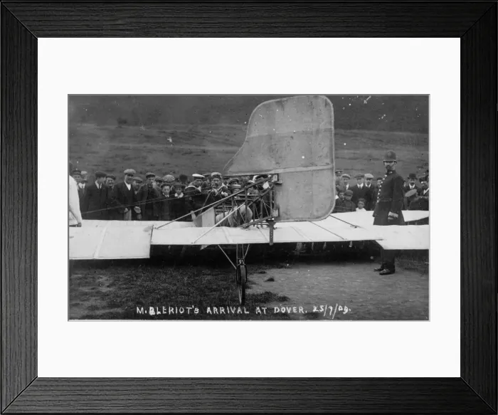 Framed Print : Louis Bleriots arrival at Dover 25 July 1909 Framed Print : Louis Bleriots arrival at Dover 25 July 1909