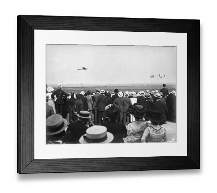 Framed Print : Voisin biplane and Antoinette monoplane Reims August 1909 Framed Print : Voisin biplane and Antoinette monoplane Reims August 1909