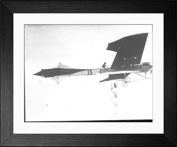 Framed Print : Hubert Latham flying an Antoinette monoplane Framed Print : Hubert Latham flying an Antoinette monoplane