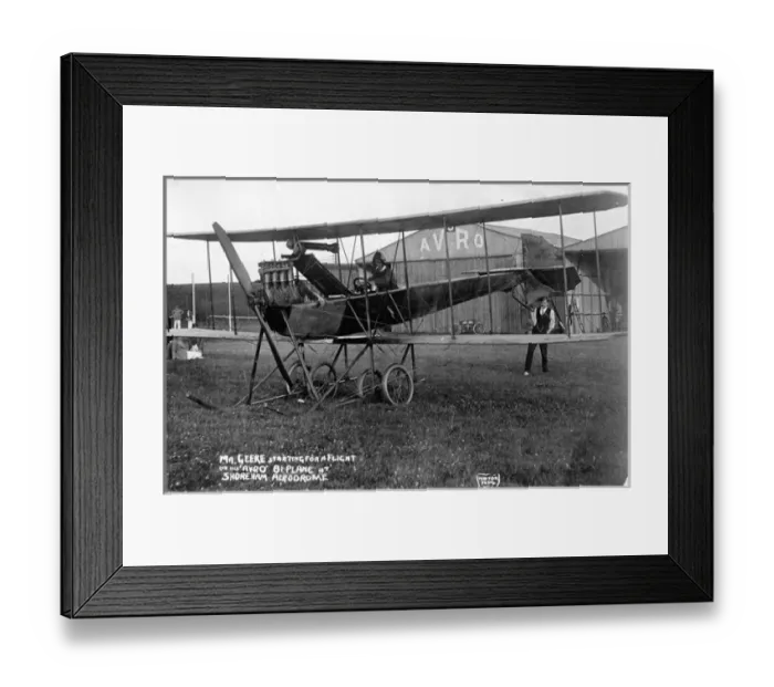 Framed Print : A E Geere in his Avro Type D at Shoreham Aerodrome Framed Print : A E Geere in his Avro Type D at Shoreham Aerodrome