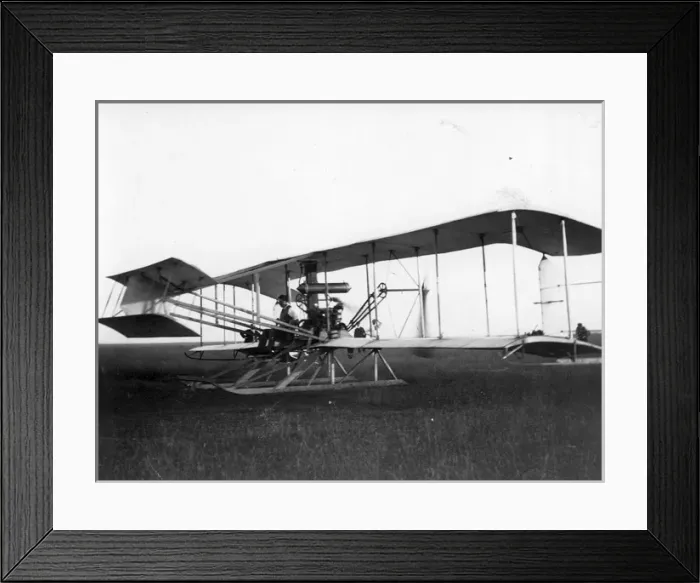 Framed Print : Frank McClean on the Short Biplane No1 at Leysdown Framed Print : Frank McClean on the Short Biplane No1 at Leysdown