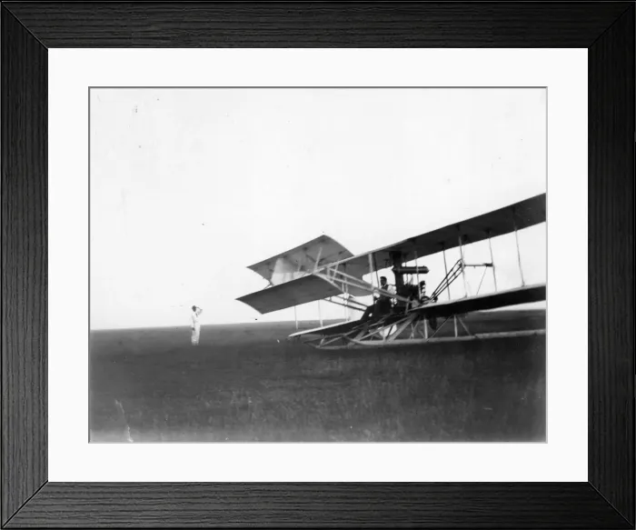 Framed Print : Frank McClean on the Short Biplane No1 Framed Print : Frank McClean on the Short Biplane No1