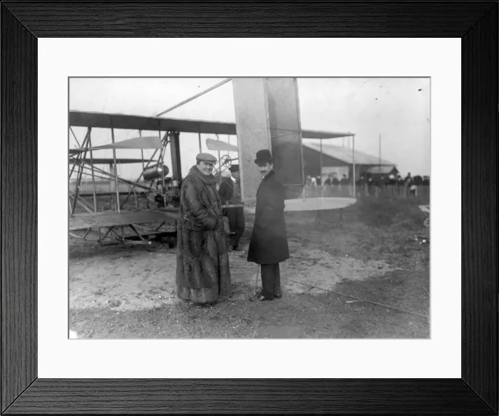 Framed Print : Lord Northcliffe and Orville Wright with the Wright A at Pau Framed Print : Lord Northcliffe and Orville Wright with the Wright A at Pau