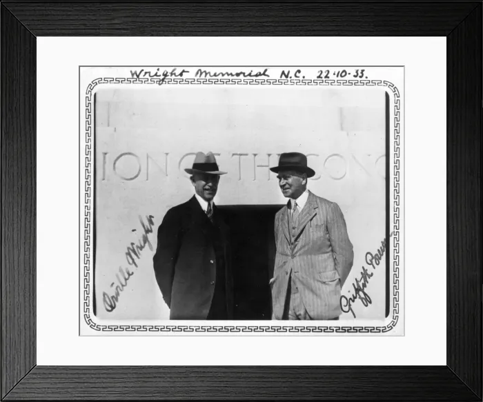 Framed Print : Orville Wright and Griffith Brewer Framed Print : Orville Wright and Griffith Brewer