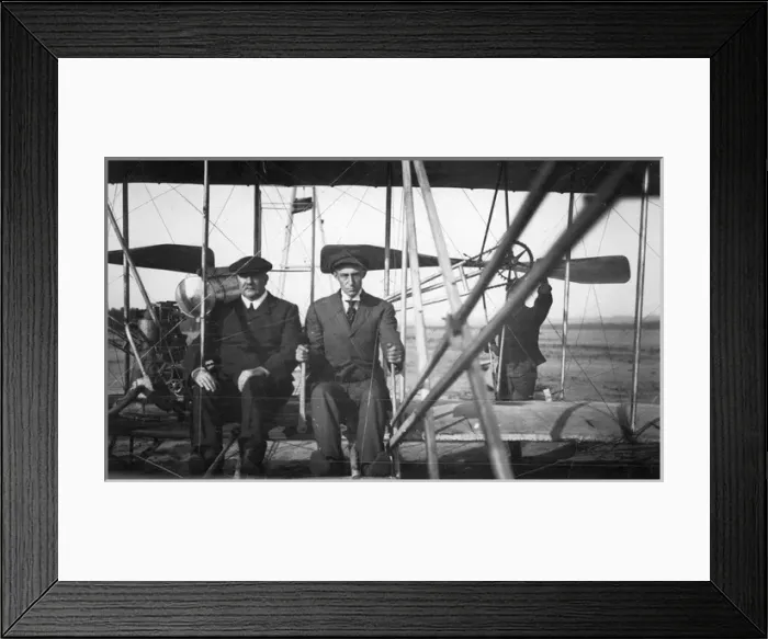 Framed Print : Frank Hedges Butler and Wilbur Wright after the flight Framed Print : Frank Hedges Butler and Wilbur Wright after the flight