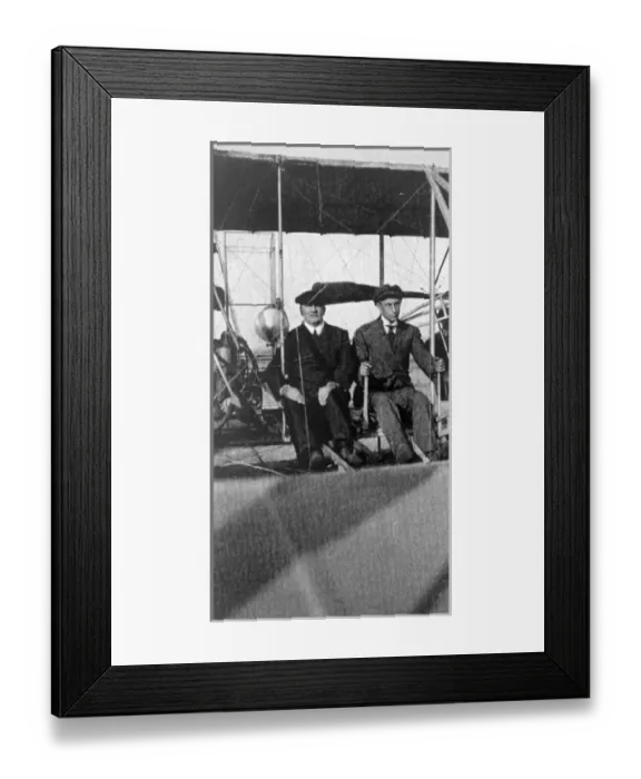 Framed Print : Frank Hedges Butler and Wilbur Wright after the flight Framed Print : Frank Hedges Butler and Wilbur Wright after the flight