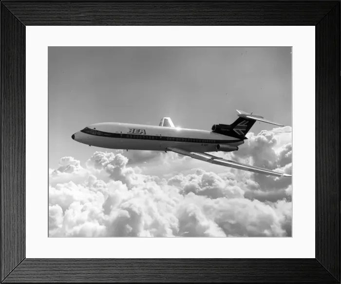 Framed Print : Hawker Siddeley HS121 Trident 2E G-AVFI in BEA markings Framed Print : Hawker Siddeley HS121 Trident 2E G-AVFI in BEA markings