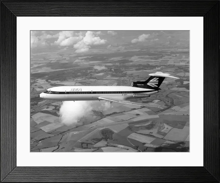 Framed Print : Hawker Siddeley HS121 Trident 2E G-AVFI in BEA markings Framed Print : Hawker Siddeley HS121 Trident 2E G-AVFI in BEA markings