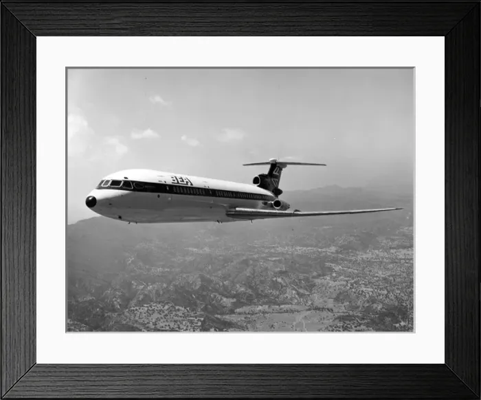 Framed Print : Hawker Siddeley HS121 Trident 3B G-AWYZ in BEA markings Framed Print : Hawker Siddeley HS121 Trident 3B G-AWYZ in BEA markings