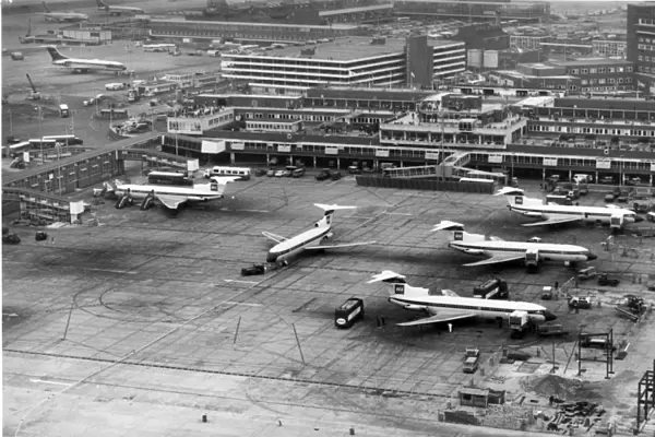 Hawker Siddeley Tridents of BEA at Heathrow Airport