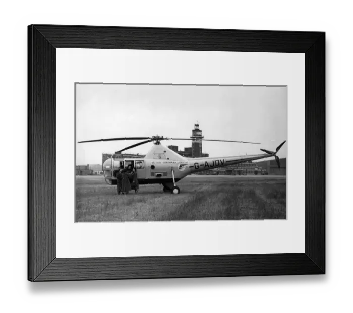Framed Print : Westland Sikorsky S-51 G-AJOV Sir Lamorak of BEA Framed Print : Westland Sikorsky S-51 G-AJOV Sir Lamorak of BEA