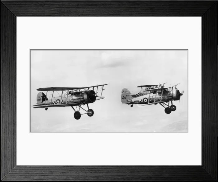 Framed Print : Gloster Gauntlet IIs including K4089 and K4091 Framed Print : Gloster Gauntlet IIs including K4089 and K4091