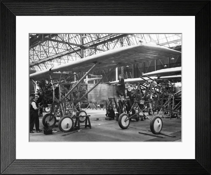 Framed Print : Vickers 121 Wibault Scouts under construction Framed Print : Vickers 121 Wibault Scouts under construction