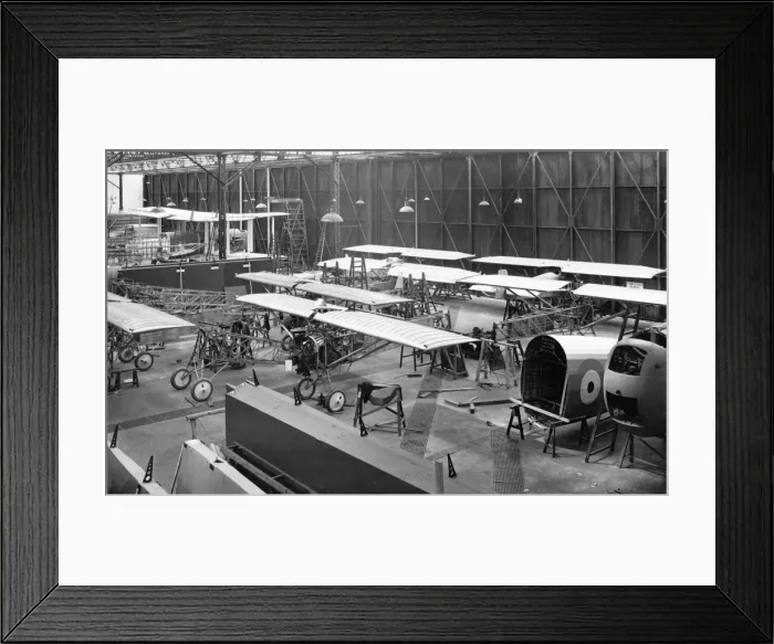 Framed Print : Vickers 121 Wibault Scouts under construction Framed Print : Vickers 121 Wibault Scouts under construction