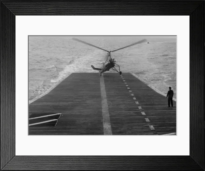 Framed Print : Cierva C30 landing on the deck of the Italian cruiser Fiume Framed Print : Cierva C30 landing on the deck of the Italian cruiser Fiume