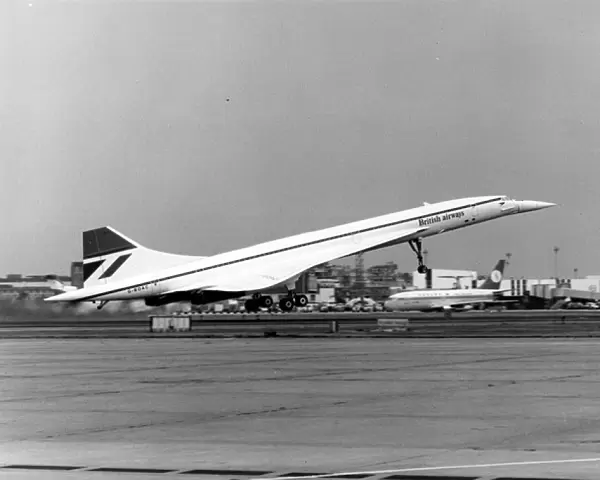 British Airways Concorde G-BOAC takes-off - Heathrow