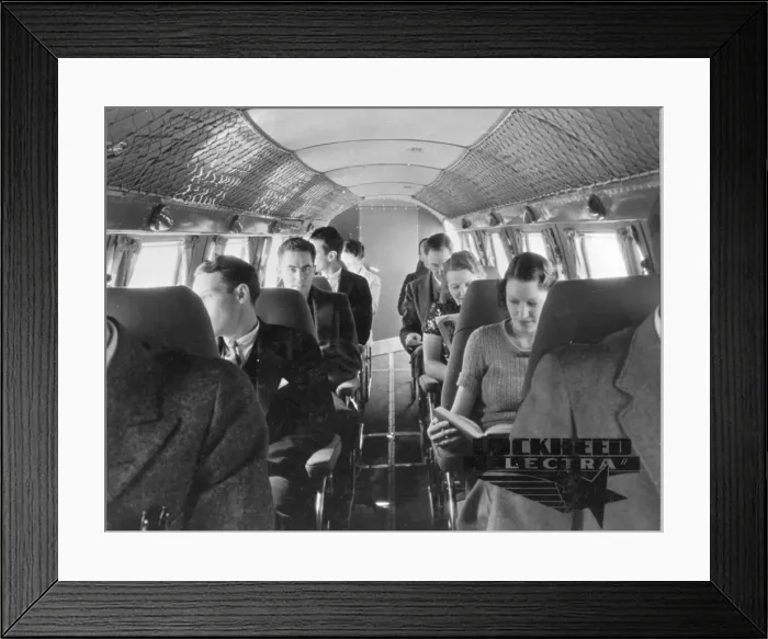 Framed Print : Lockheed Electra cabin facing aft Framed Print : Lockheed Electra cabin facing aft