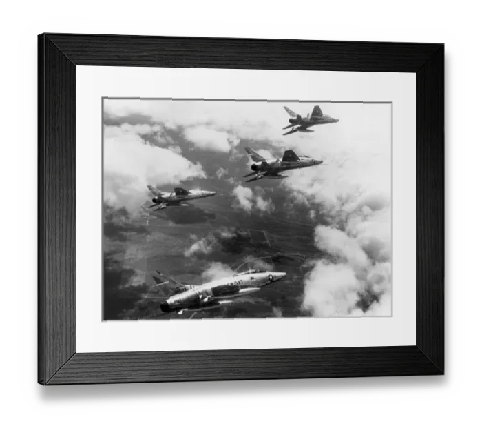 Framed Print : North American F-100 Super Sabres Framed Print : North American F-100 Super Sabres