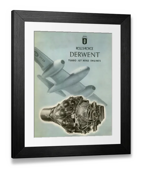 Framed Print : Rolls Royce Derwent brochure cover Framed Print : Rolls Royce Derwent brochure cover