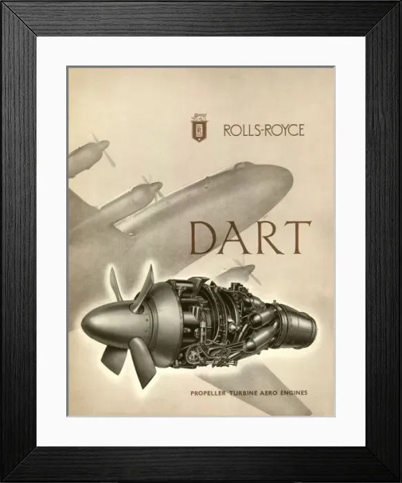 Framed Print : Rolls Royce Dart brochure cover Framed Print : Rolls Royce Dart brochure cover