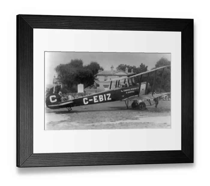 Framed Print : Avro 504K G-EBIZ being used for joyriding from Paignton Framed Print : Avro 504K G-EBIZ being used for joyriding from Paignton