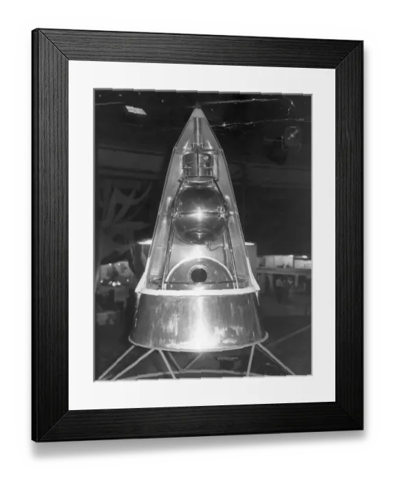 Framed Print : A model of Sputnik II at Earls Court July 1961 Framed Print : A model of Sputnik II at Earls Court July 1961