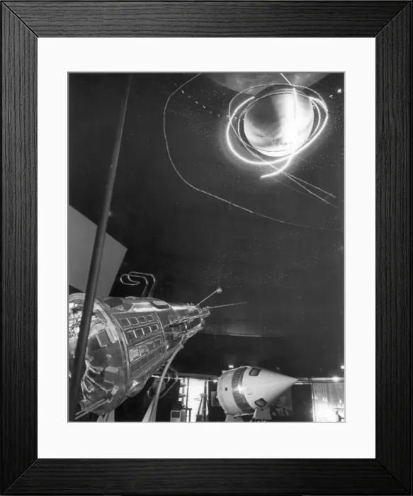 Framed Print : A model of Sputnik III (foreground) Framed Print : A model of Sputnik III (foreground)