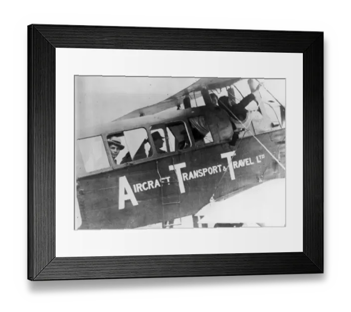 Framed Print : Passengers aboard a de Havilland DH16 of Aircraft Transport Framed Print : Passengers aboard a de Havilland DH16 of Aircraft Transport