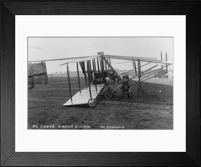 Framed Print : Cody Circuit of Britain Biplane at Hendon Framed Print : Cody Circuit of Britain Biplane at Hendon