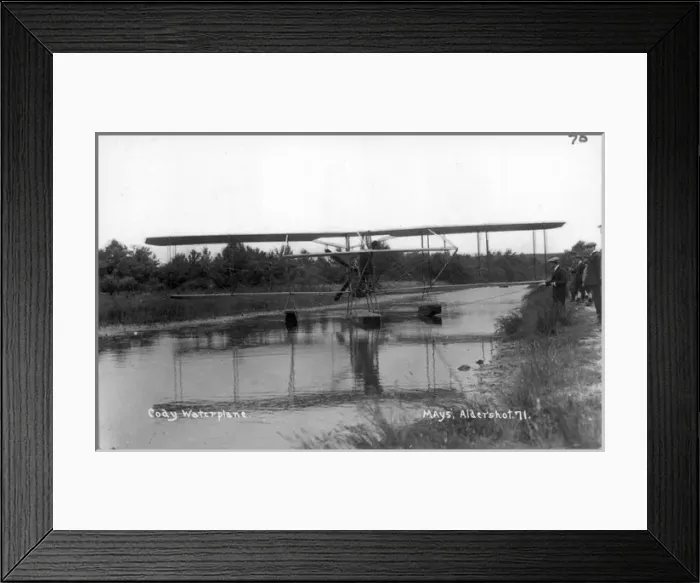 Framed Print : Cody Waterplane on water Framed Print : Cody Waterplane on water