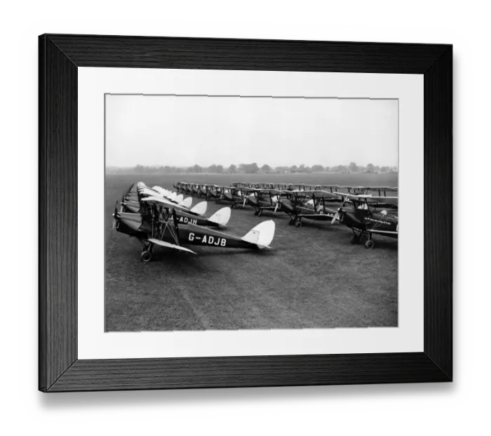 Framed Print : de Havilland DH82A Tiger Moths including G-ADJB and G-ADJH