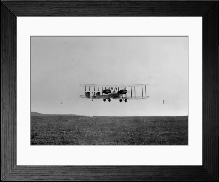 Framed Print : Alcock and Browns Vickers Vimy - Newfoundland take-off Framed Print : Alcock and Browns Vickers Vimy - Newfoundland take-off