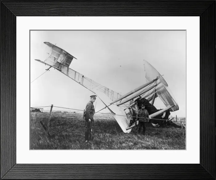 Framed Print : End of first direct Atlantic flight of Alcock and Brown Framed Print : End of first direct Atlantic flight of Alcock and Brown
