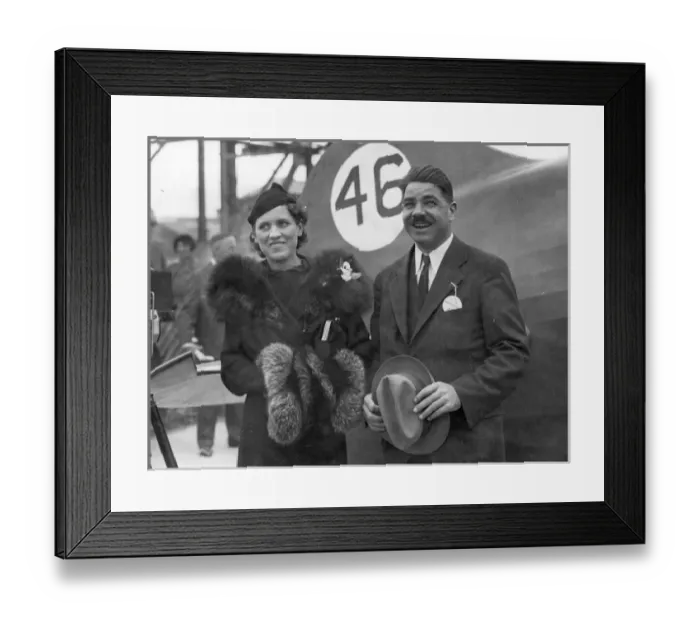 Framed Print : Jacqueline Cochran (1906-1980) and Wesley Smith Framed Print : Jacqueline Cochran (1906-1980) and Wesley Smith