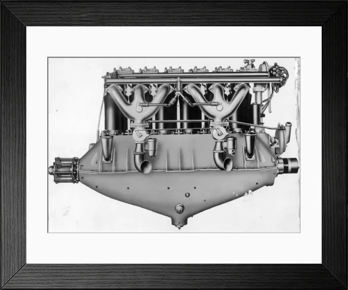 Framed Print : Hall-Scott L-6 213hp 6-cylinder inline engine - Port side Framed Print : Hall-Scott L-6 213hp 6-cylinder inline engine - Port side