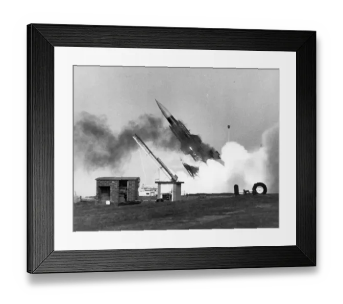 Framed Print : BAC Thunderbird ground-to-air missile is launched Framed Print : BAC Thunderbird ground-to-air missile is launched