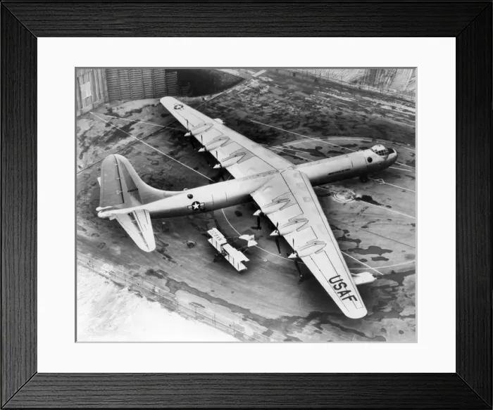Framed Print : Convair B-36D and a Curtiss-type pusher biplane Framed Print : Convair B-36D and a Curtiss-type pusher biplane