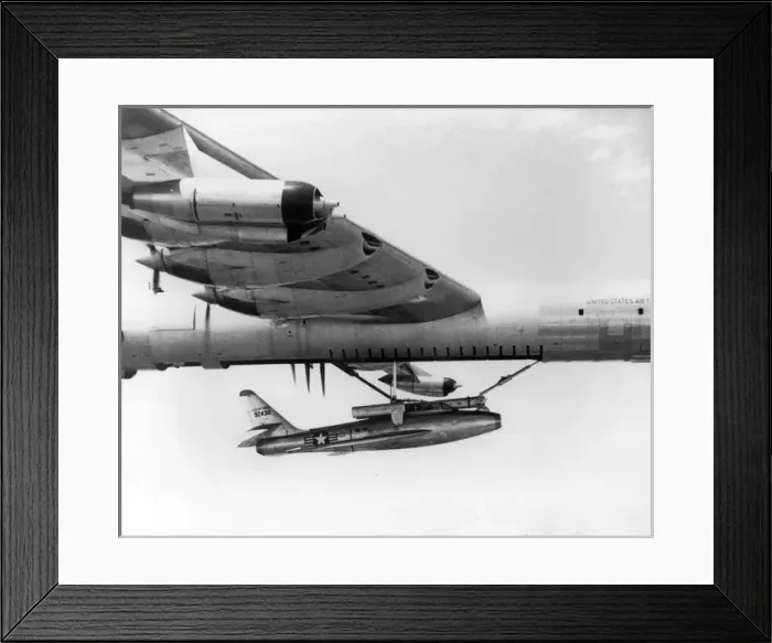 Framed Print : Convair GRB-36F catches the GRF-84F Thunderflash Framed Print : Convair GRB-36F catches the GRF-84F Thunderflash
