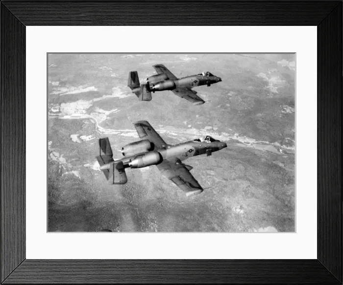 Framed Print : Two Republic A-10 Thunderbolt II close air support aircraft Framed Print : Two Republic A-10 Thunderbolt II close air support aircraft
