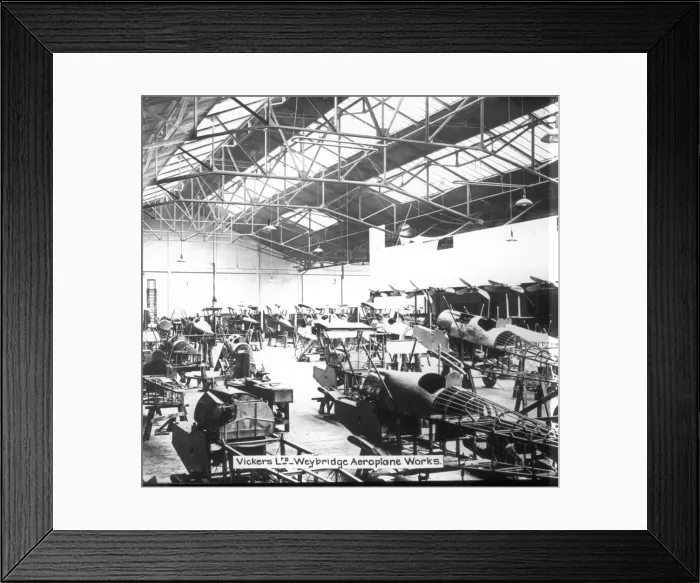 Framed Print : SE5a production at the Vickers Weybridge Aeroplane Works Framed Print : SE5a production at the Vickers Weybridge Aeroplane Works