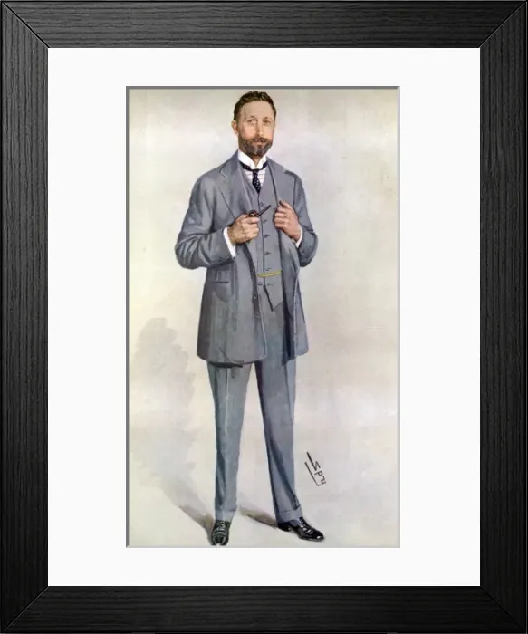 Framed Print : Spy cartoon of George Holt Thomas Framed Print : Spy cartoon of George Holt Thomas