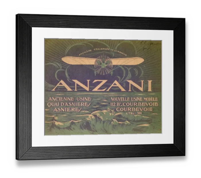 Framed Print : Anzani brochure cover circa 1911 Framed Print : Anzani brochure cover circa 1911