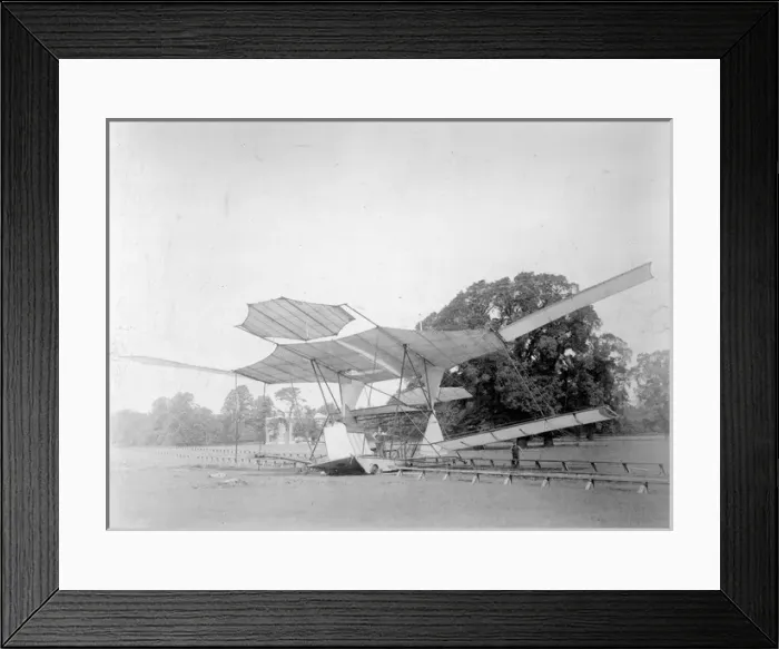 Framed Print : Hiram Maxims flying machine at Baldwyns Park Kent Framed Print : Hiram Maxims flying machine at Baldwyns Park Kent
