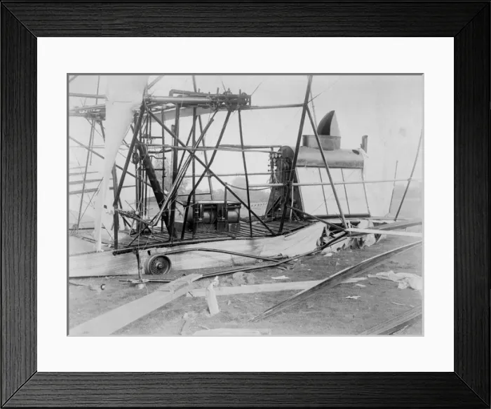Framed Print : Wreck of Sir Hiram Maxims steam-driven aeroplane Framed Print : Wreck of Sir Hiram Maxims steam-driven aeroplane