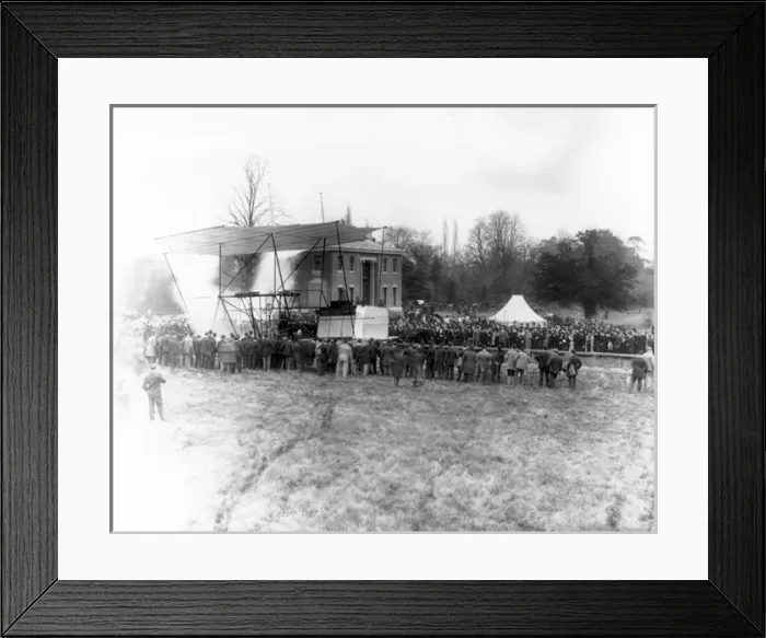 Framed Print : Demonstration of Hiram Maxims flying machine Baldwyns Park Framed Print : Demonstration of Hiram Maxims flying machine Baldwyns Park