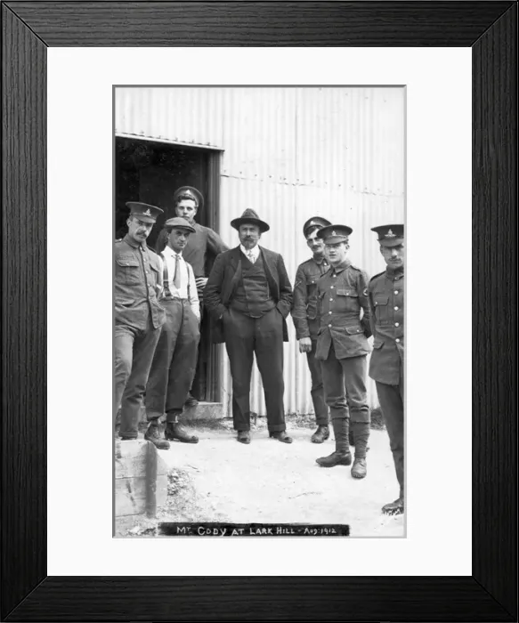 Framed Print : Samuel F Cody at Lark Hill August 1912 Framed Print : Samuel F Cody at Lark Hill August 1912