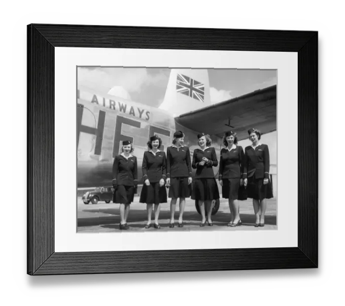 Framed Print : Stargirls of British South American Airways Avro York Framed Print : Stargirls of British South American Airways Avro York