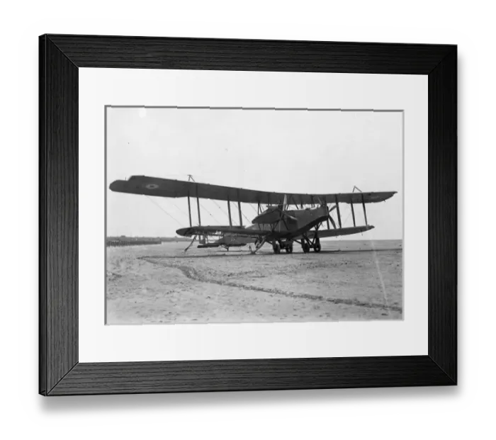 Framed Print : Handley Page O / 100 3125 showing the lower-wing damage Framed Print : Handley Page O / 100 3125 showing the lower-wing damage