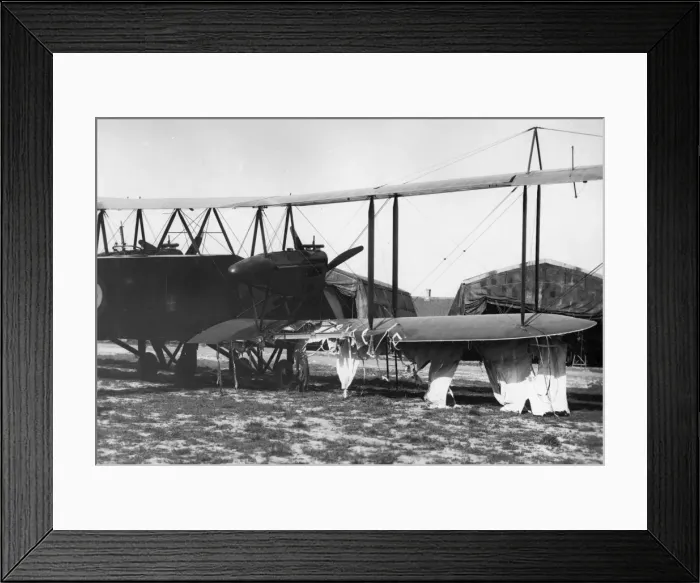Framed Print : Handley Page O / 100 showing the lower-wing damage Framed Print : Handley Page O / 100 showing the lower-wing damage